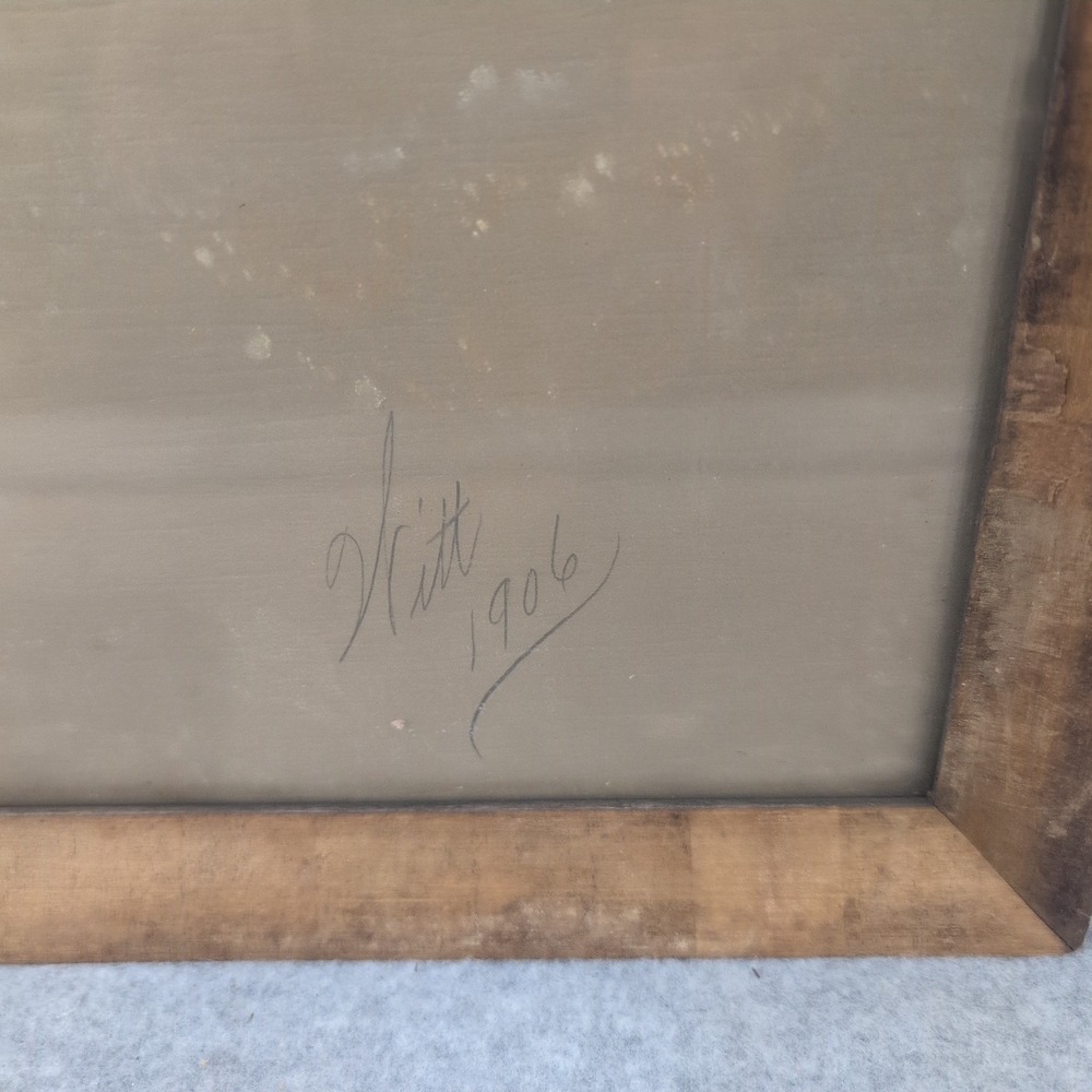 Antique 1906 Signed Child Portrait Photo John Wanamaker Philadelphia Frame Witt - Picture 3 of 7
